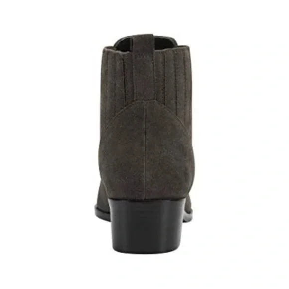Marc Fisher Dark Gray Suede Yolli Bootie - Picture 4 of 9